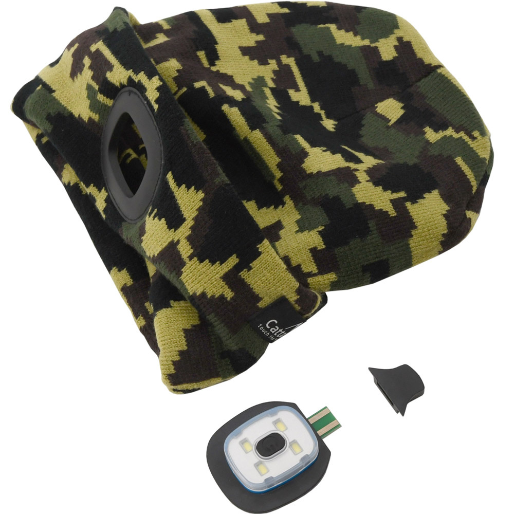 Čepice ARMY s LED svítilnou USB nabíjení 2