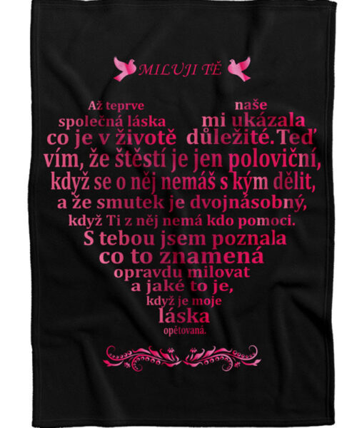 Tip na dárek: Deka s milostným citátem pro muže