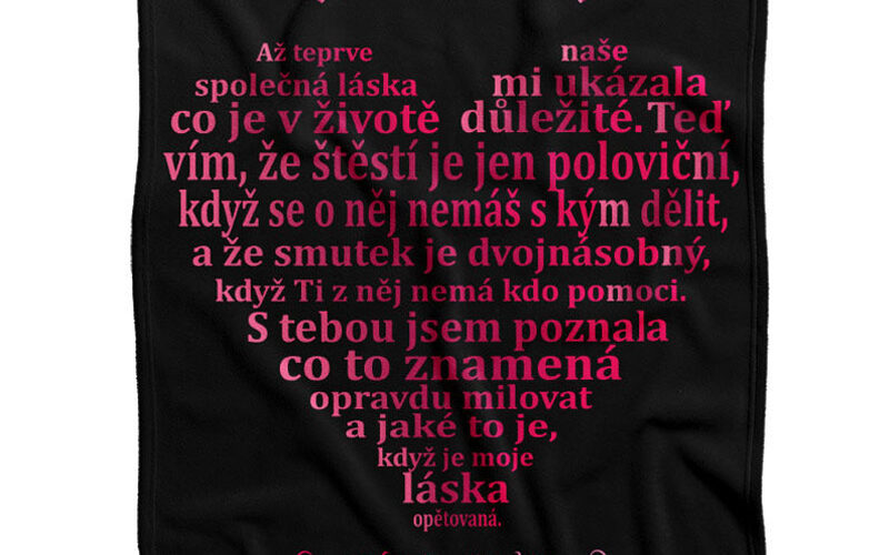 Deka Milostný citát - pro muže