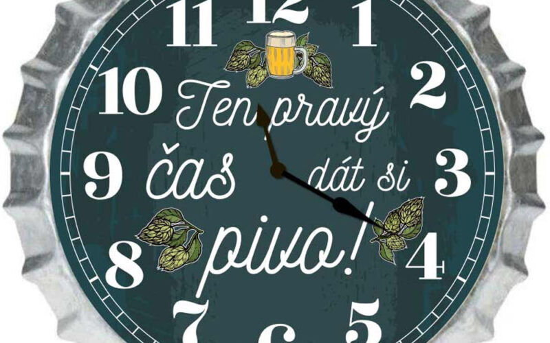 Tip na dárek: Velké hodiny pro pivaře – Ten pravý čas dát si pivo