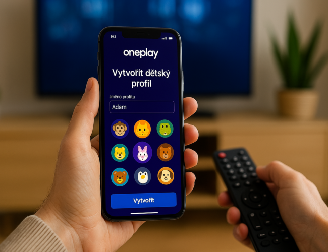 Návod, jak vytvořit dětský profil na Oneplay